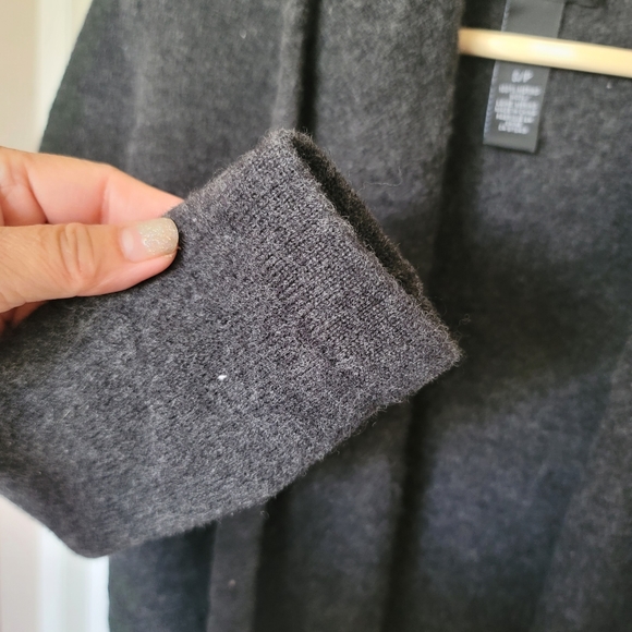 Marina Luna 100% Merino Wool Black Open Cardigan Size Small - Picture 6 of 7